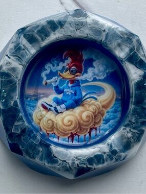 Handmade Woody Woodpecker Resin Ashtray | 90s Nostalgia Cartoon Collectible Gift